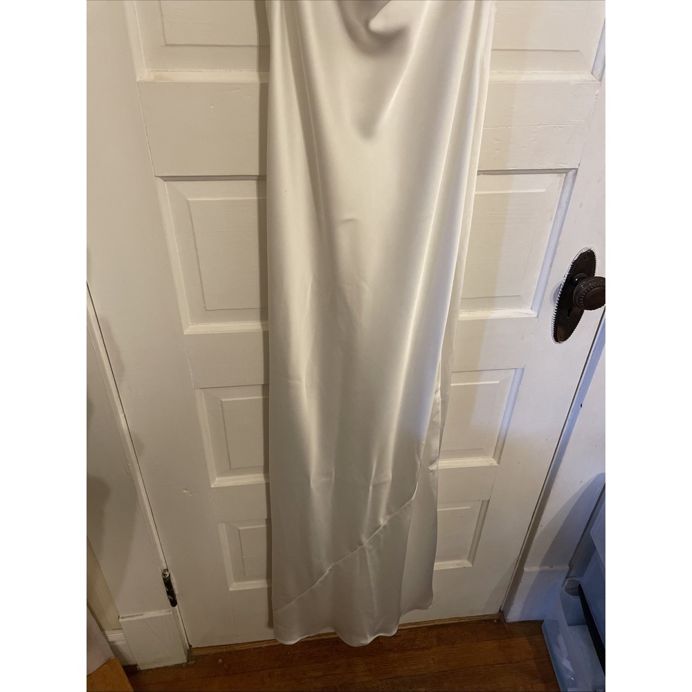 Long White Satin Dress XL NEW Wedding‎ Formal Beach Altar'd State - Picture 2 of 8
